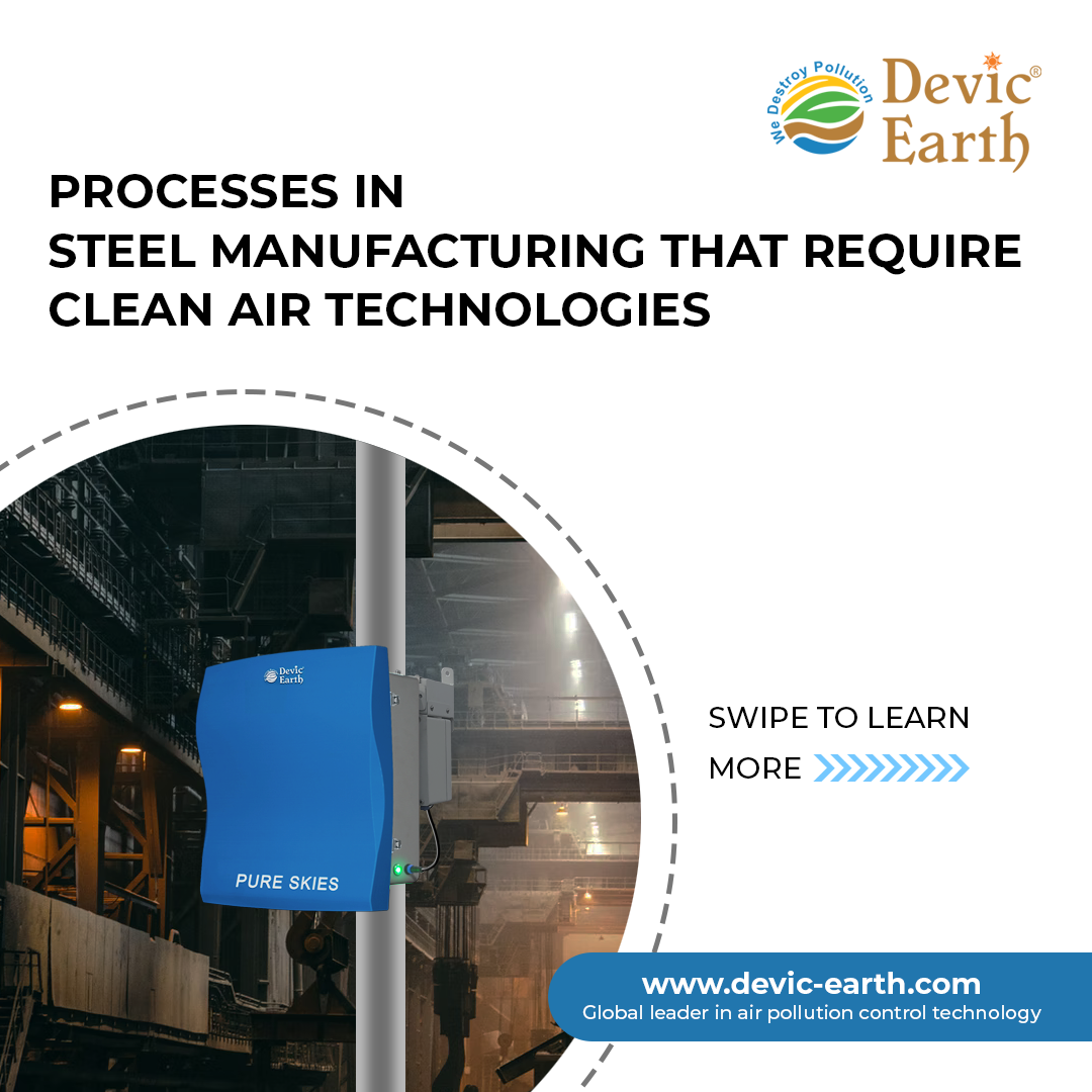 Processes in Steel Manufacturing that require Clean Air Technologies