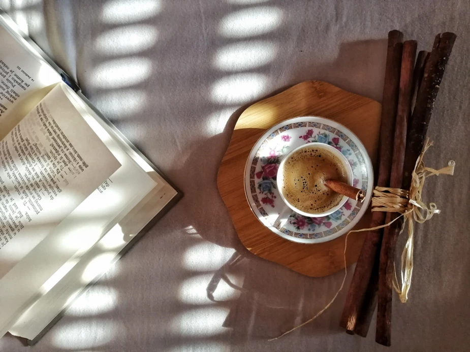 Tea and book